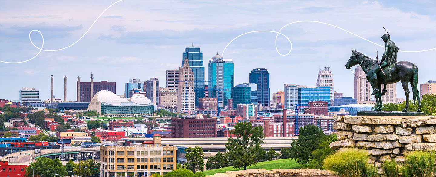 Kansas City skyline.