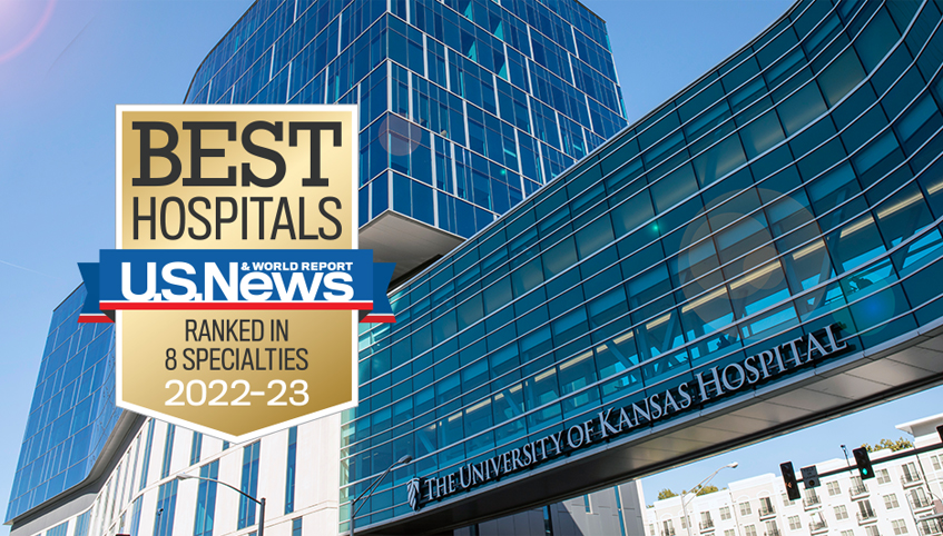 Photo of walkway between Cambridge Tower A and Bell Hopsital with US News 2022-23 badge