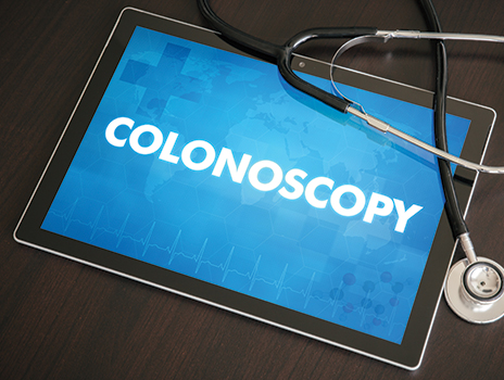 Photo of a iPad with the word colonoscopy on it