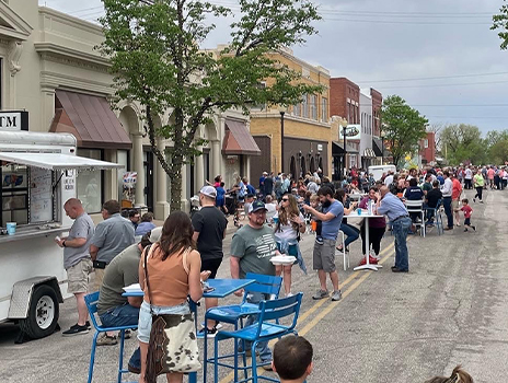 Photo of Great Bend Final Fridays looking at a street full of people