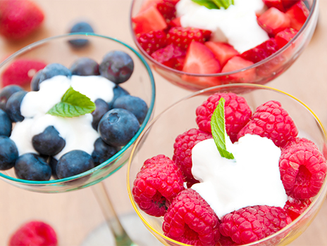 Summer Berries with Yogurt Cream