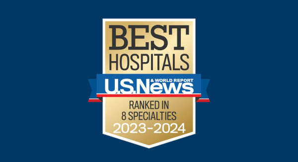 U.S. News and World Report badge for best hospitals