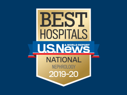 2019-20 US News and World Report Nephrology Badge