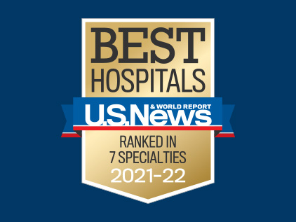 2021-2022 U.S. News 7 Specialties badge
