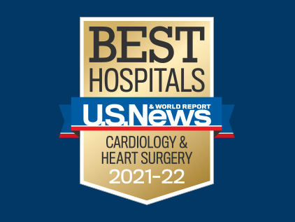2021-2022 U.S. News Cardiology badge