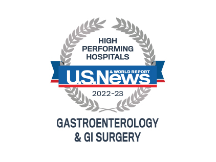 U.S. News and World Report High Performing Hospital - Gastroenterology and GI Surgery