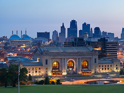 Kansas City skyline at night.