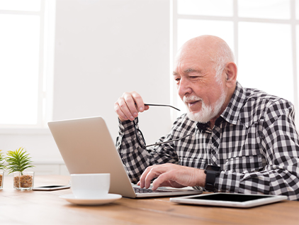 Man on computer