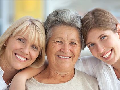 Three generations of women.