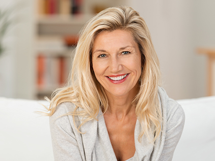 Woman smiling