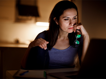 Woman on computer