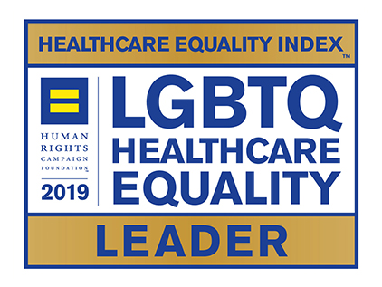 2019 LGBTQ Healthcare Equality Leader logo.