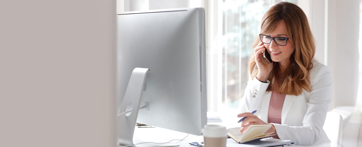 Woman on computer