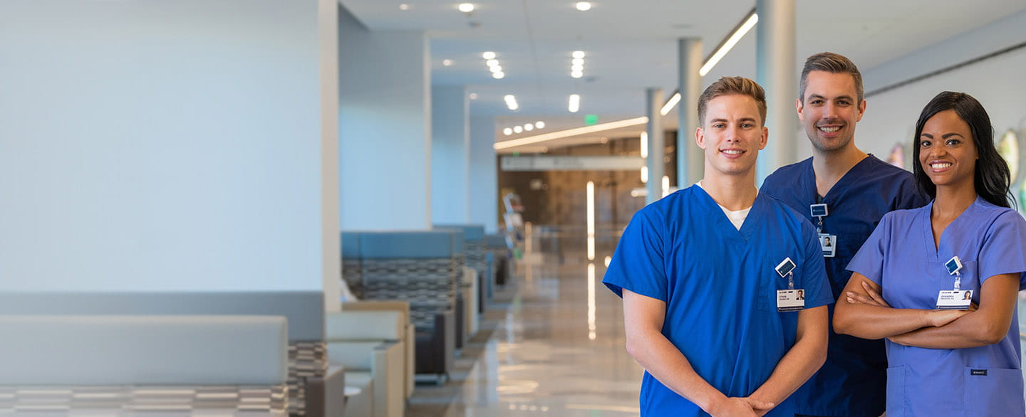 Group of nurses smiling.