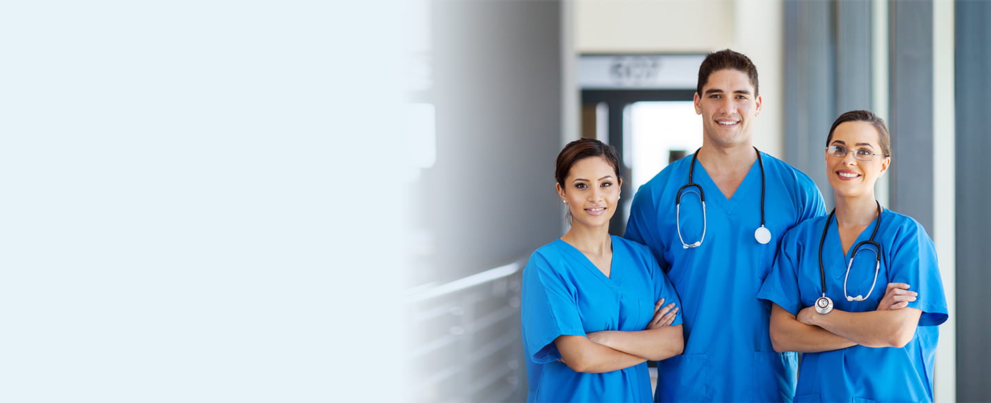 Group of nurses smiling.