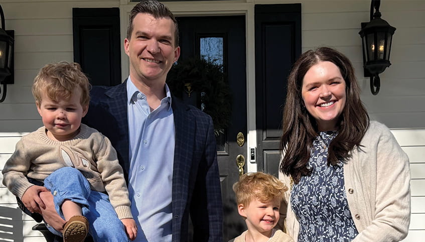Courtney and Trevor Flannigan with family