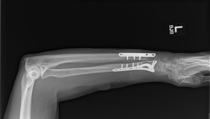 Steve Pelgrin post surgery x-ray