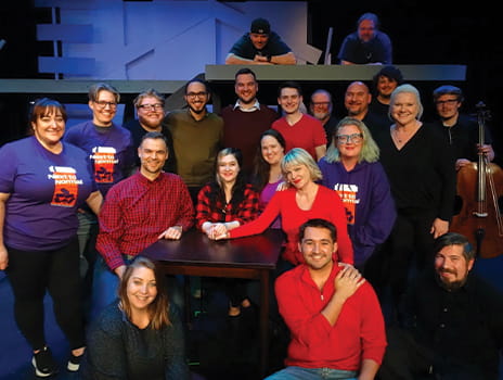 Group photo of "Next to Normal" ensemble