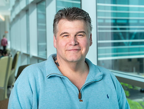 Heart patient George Huntington.