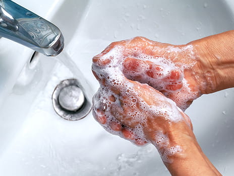 Washing hands