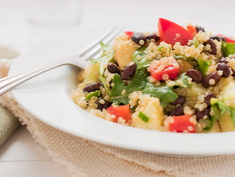 Quinoa and black bean salad