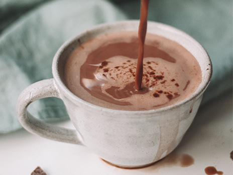 Cup of hot chocolate.
