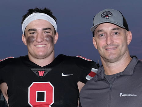 Zach Darche with his father Jean-Philippe Darche MD