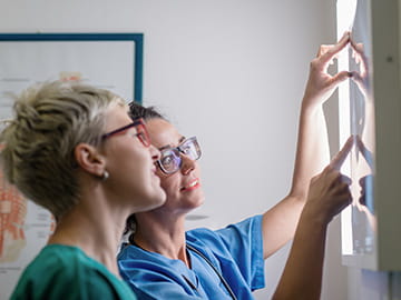 Doctors reviewing imaging