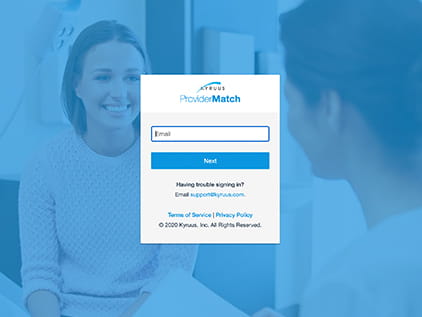 KYRUUS login screen.