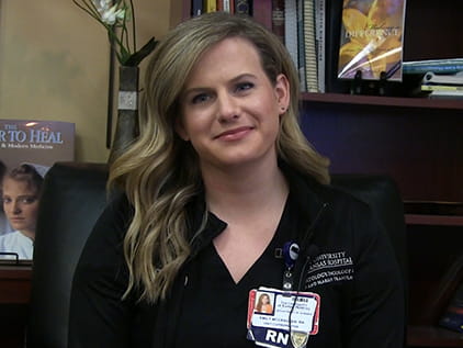 Health system nurse Emily McCracken.