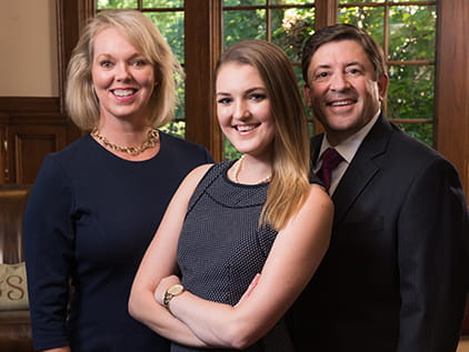 Kiersten Schorgl with her parents.